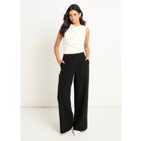 Taillierte Hose mit weitem Bein