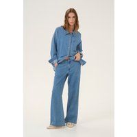 Weit geschnittene Denim-Jeans