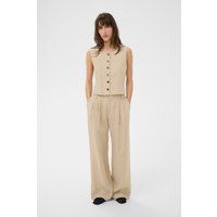Lockere Nadelstreifenhose mit weitem Bein