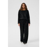 Paillettenhose mit weitem Bein