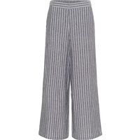 Weite Baumwollhose mit Streifenmuster