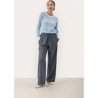 Weite Leinenhose mit Kordelzug