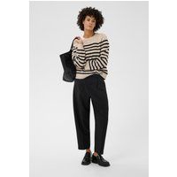 Tapered-Hose mit Bundfalten und hohem Bund