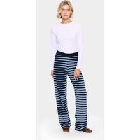 Gestreifte Strickhose mit geradem Bein