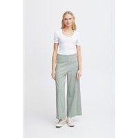 Weit geschnittene karierte High-Waist Hose
