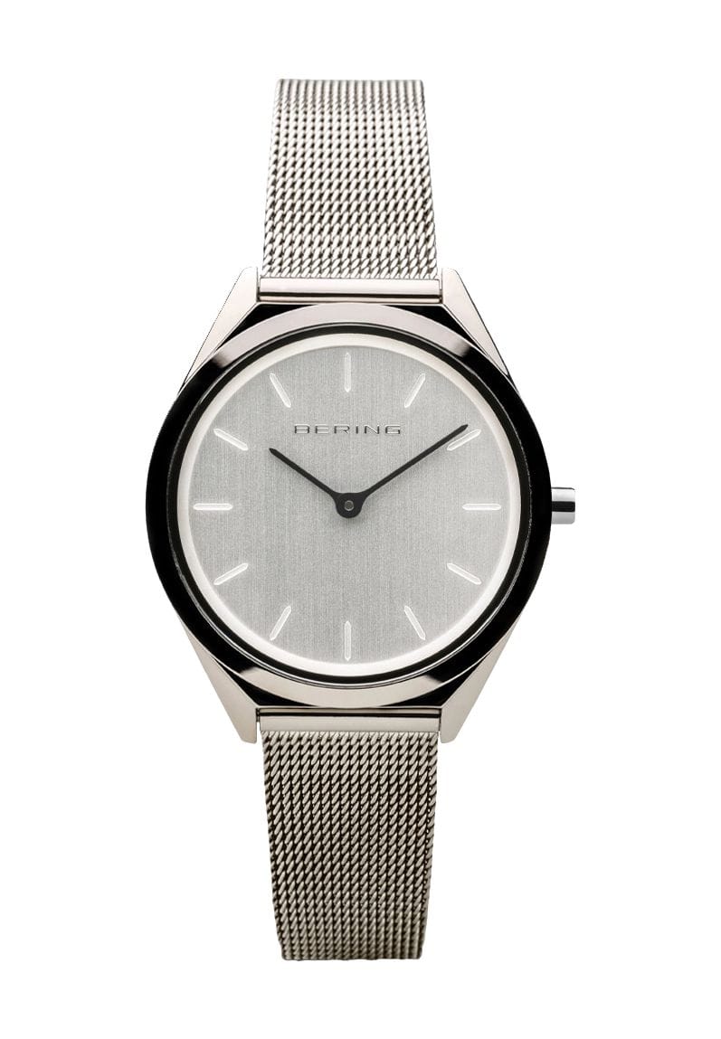 Ultraschlanke minimalistische Uhr mit Mesh-Armband