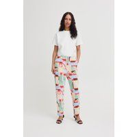 Gerade geschnittene Hose mit Geometrie-Print