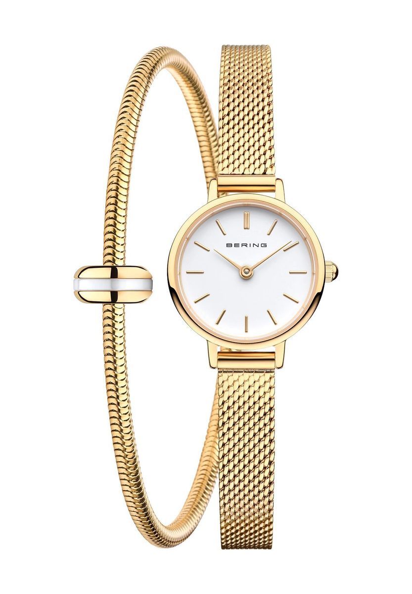Elegantes Mesh-Uhren- und Armbandset