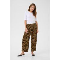 Weite Culotte mit Leopardenmuster