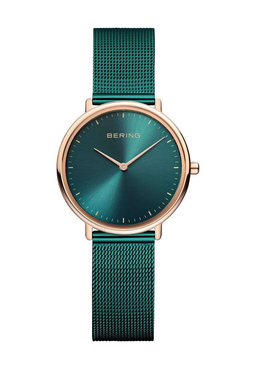 Elegante Mesh-Uhr mit Sonnenschliff