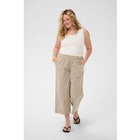 Gestreifte Culotte mit weitem Bein
