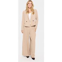 Hoch taillierte Hose mit weitem Bein