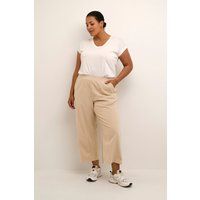Locker geschnittene Baumwollhose mit weitem Bein
