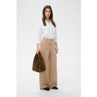 Klassische High-Waist Hose mit weitem Bein