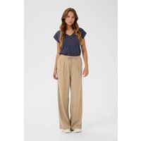 Weite Bundfaltenhose mit Kordelzug