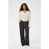 Gestreifte Hose mit weitem Bein