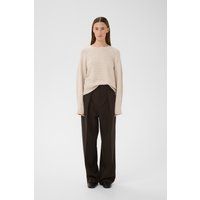 Weit Geschnittene High-Waist-Stoffhose