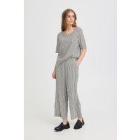 Gestreifte Hose mit weitem Bein
