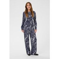 Weit geschnittene Hose mit abstraktem Muster