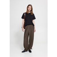 Weite Hose mit Spitzenabschluss