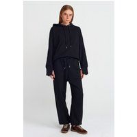 Fleece-Jogginghose mit weitem Bein