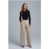 Elegante Crepe-Hose mit weitem Bein