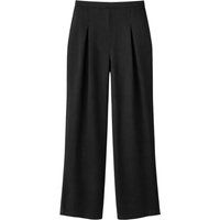 Hochtaillierte Weite Hose aus Crepe