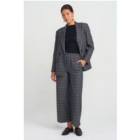 Karierte Hose mit weitem Bein