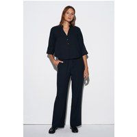 Weite Crepe-Hose mit Gummibund