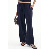 Strukturierte Hose mit weitem Bein