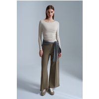 Entspannte Strickhose mit weitem Bein