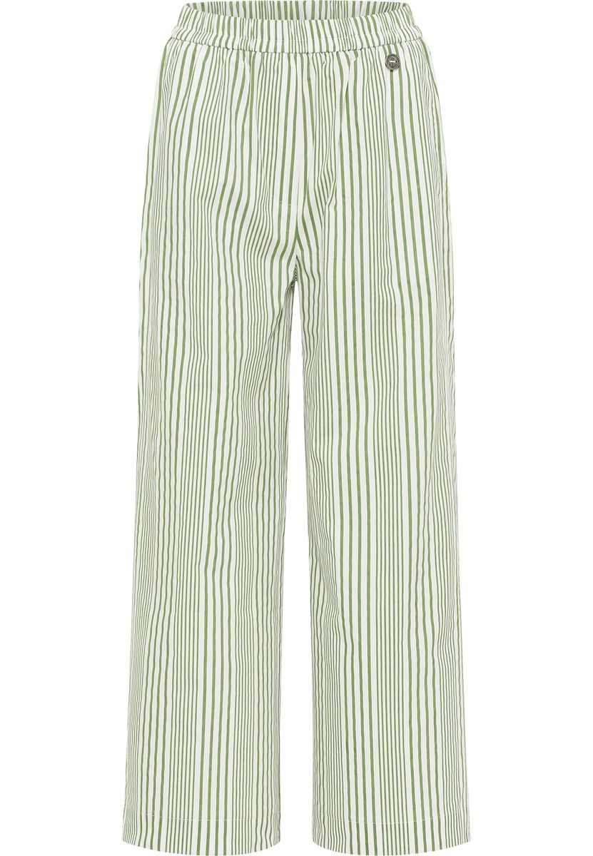 Gestreifte Culotte mit weitem Bein