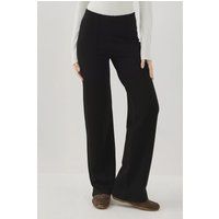 Hochtaillierte Strickhose mit weitem Bein