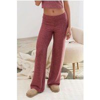 Strukturierte Strickhose mit weitem Bein