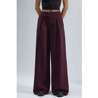 Palazzohose mit hoher Taille und Falten