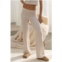 Strukturierte Strickhose mit weitem Bein