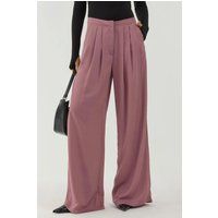 Plissierte Palazzo-Hose mit hohem Bund
