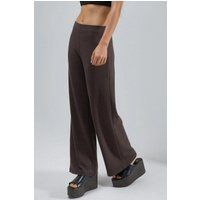 Strukturierte Strickhose mit weitem Bein