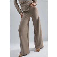 Strukturierte Hose mit weitem Bein