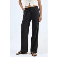 Strukturierte Strickhose mit weitem Bein