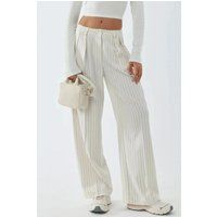Gestreifte Palazzo-Hose mit hoher Taille