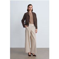 Hoch taillierte weite Krepp-Hose