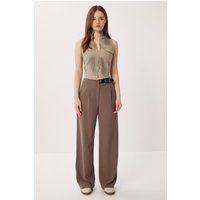 Hoch taillierte Palazzo-Hose mit weitem Bein