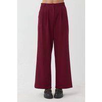 Hoch taillierte plissierte Palazzo-Hose