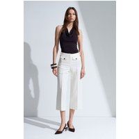 High-Waisted Baumwoll-Popeline Culottes