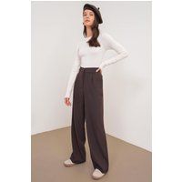 Hochtaillierte Palazzo-Hose mit weitem Bein