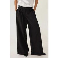 Hochtaillierte Plissierte Palazzo-Hose