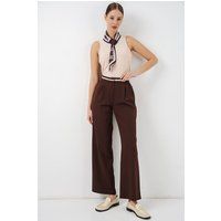 Weite High-Waist-Hose mit Bundfalten