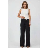 Hochtaillierte Hose mit weitem Bein