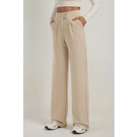 Elegante Crepe-Hose mit weitem Bein